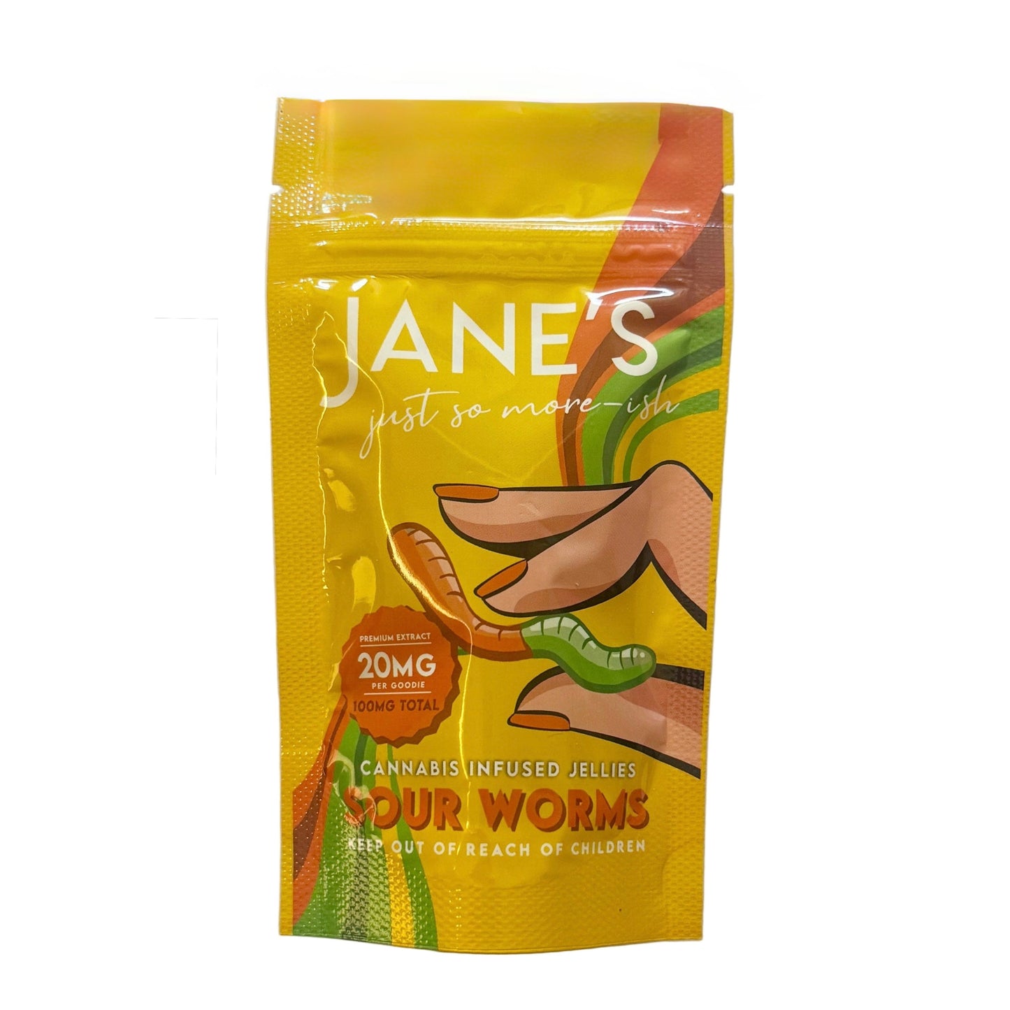 Sour Worms 20mg - 5 pack